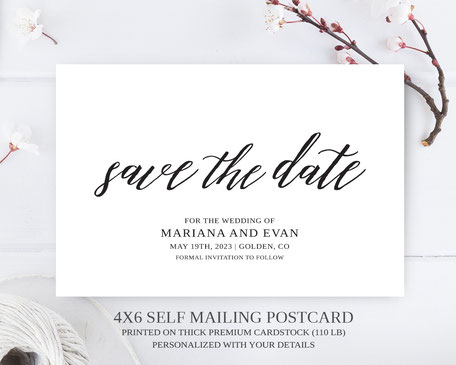 Classic Save the Date Postcards