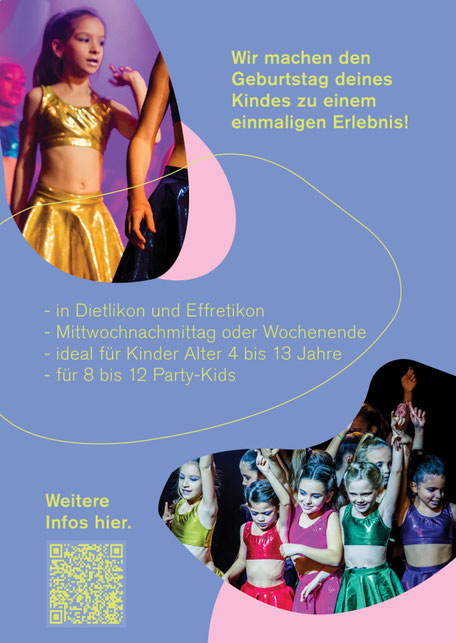 Kindergeburtstag Tanzen Dance Gallery Effretikon Dietlikon Brüttisellen Wallisellen Kloten Bassersdorf Oerlikon Dübendorf