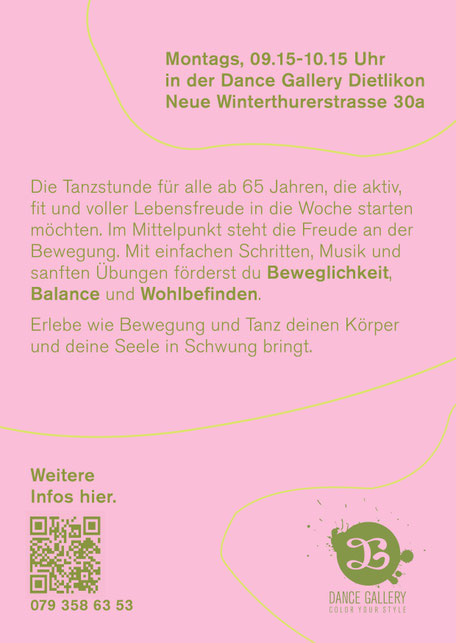 Tanzen für Pensionierte Tanzen im Alter Dietlikon Dance Gallery Wallisellen Brüttisellen Dübendorf Wangen Kloten Bassersdorf