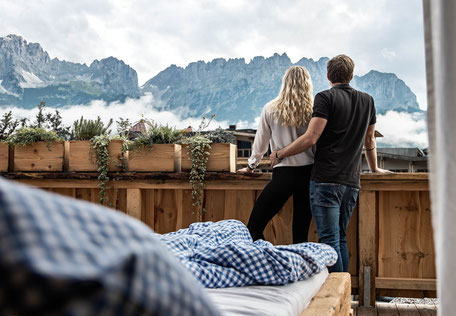 Hotel Neueröffnungen in Tirol 2021 - Baumhaus in Floras Garten, Alpenpension Claudia in Ellmau am Wilden Kaiser #mountainhideaways Foto: ©Cornelia Hoschek