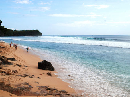 Mooie strand van Balangan aan de zuidwest kust van Bali