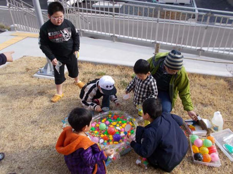 子ども縁日の様子。