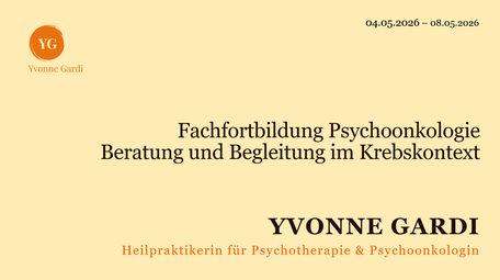 Fortbildung Psychoonkologie 5 Tage