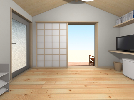 書斎タイプの小屋のイメージ図06