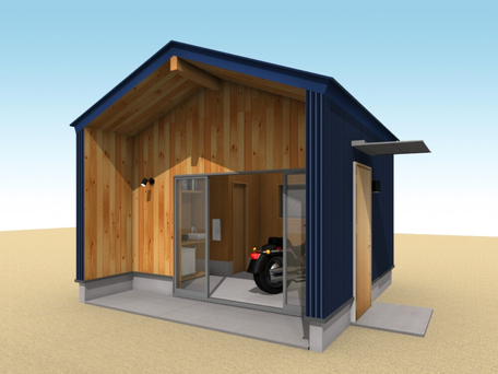 バイクガレージタイプの小屋のイメージ図03