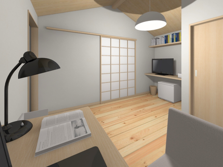 書斎タイプの小屋のイメージ図05