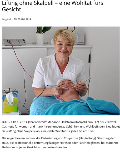 Skinwell Cosmetic Marianne Hellström Zytoenergese