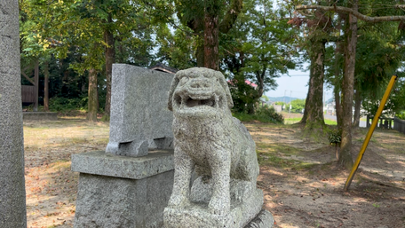 行橋・今井熊野神社 狛犬(阿形)