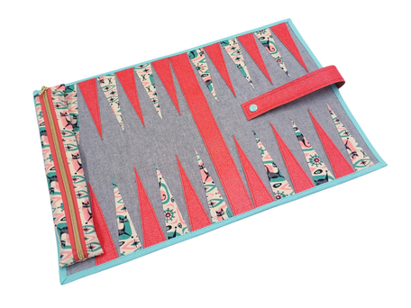 Roll Up Backgammon Vintage Katzen Atomic Age