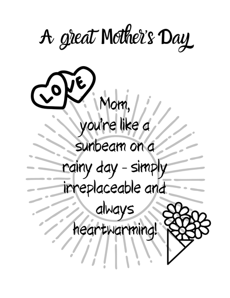 A Joyful Mother's Day- Coloring Book for All Ages