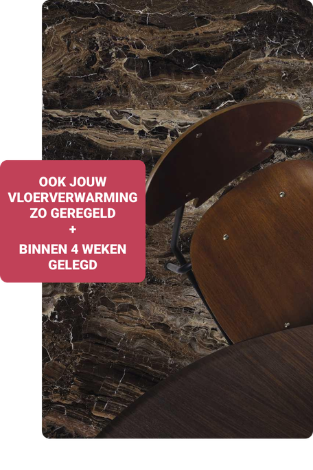 Marmerlook tegelvloer inclusief vloerverwarming