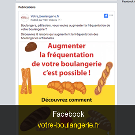 Facebook votre-boulangerie.fr - réseaux sociaux - publicité sponsorisée