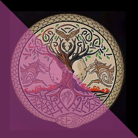 Weltenbaum Runen nordische Mythologie Yin Yang Heilung