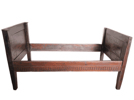 LETTO SINGOLO IN NOCE ORIGINALE EPOCA XVIII SECOLO RESTAURATO