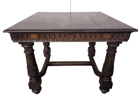 TAVOLO IN LEGNO DI NOCE MASSELLO ORIGINALE EPOCA XIX SECOLO ITALIA RESTAURATO
