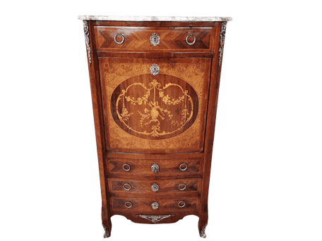 SECRETAIRE INTARSIATO COMPLETO DI BRONZI ORIGINALE EPOCA XIX SECOLO NAPOLEONE III FRANCIA RESTAURATO
