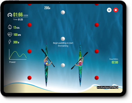 Kayak_Pro_App_Paddelergometer_Canoe_Multistroke_Dragonboat_Outrigger_SUP, Kajak Nord 