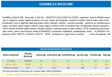 VENDITA ONLINE PRODOTTI TOSCANI ARTIGINALI - CIAMBELLE BICOLORE - Pasticceria Masoni Vicopisano 