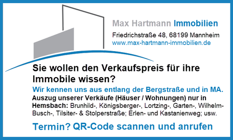Visitenkarte Rückseite Sie wollen der Verkaufspreis für ihre Immobilie wissen.