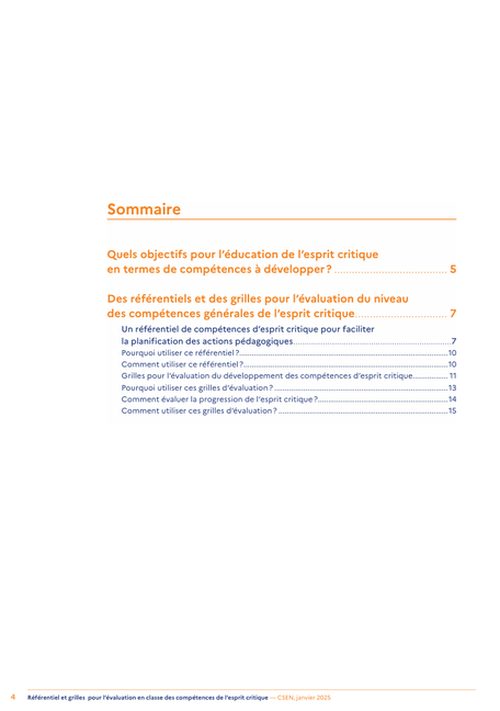 Référentiel et grilles d'évaluation des compétences de l'esprit critique (PDF gratuit de 16 pages). Conseil Scientifique de l'Education nationale