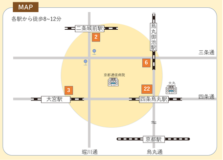 ティーアテンダント協会主宰紅茶教室おちゃたくの京都校の地図