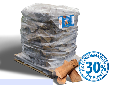 pack sérénité : 1 palette (1,5 stères) offerte de bois de chauffage haute performance Woodstock