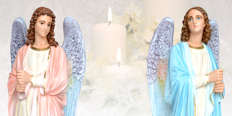 Religious statues - Angels candle holders