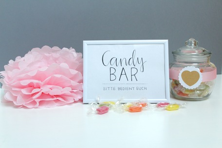 Candy Bar Schild selber machen
