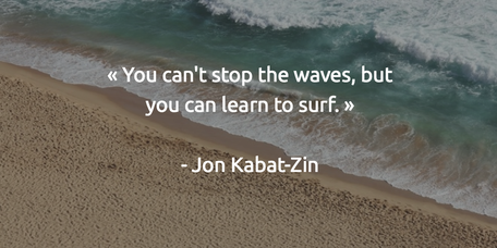 You can't stop the waves but you can lear to surf Jon Kabat ZIn