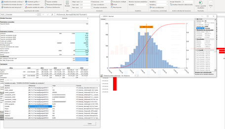 MC FLO Monte Carlo simulación Excel
