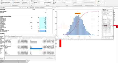 MC FLO Monte Carlo Simulation Excel time series fitting