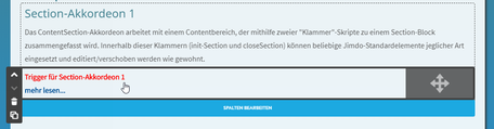 "Trigger" (=Auslöser) für Akkordeon
