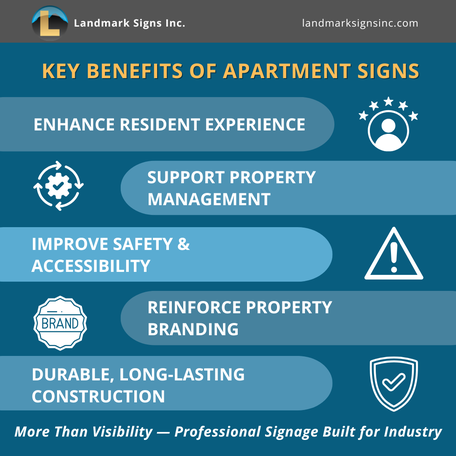 Key Benefits Of Apartment Signs by Landmark Signs Inc.