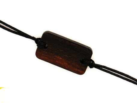 Armband aus schwarzem Ebenholz  – Vorderansicht-Detail - Hannah