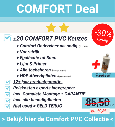 Comfort pvc inclusief leggen
