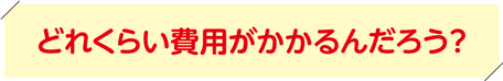どれくらい費用がかかるんだろう？