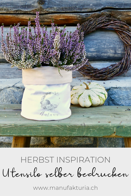 Herbst Inspiration: Stoffutensilo mit Erika selber machen