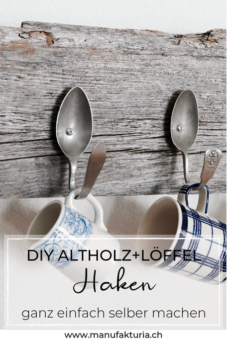 DIY Altholz und Löffel: Haken selbermachen