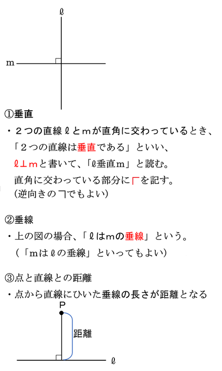 中学数学 直線と角 垂直と平行 要点 教科の学習 中学数学 直線と角 垂直と平行 要点 教科の学習