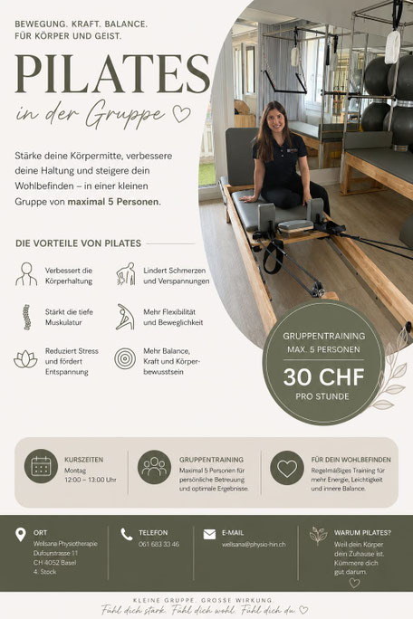Gabriela, Pilatestraining bei Wellsana