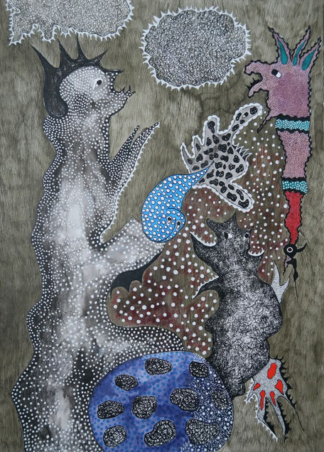 Simina Badea, O.T., 2024, Tusche auf Papier, 35x25cm