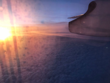 Schöner Ausblick beim Sonnenuntergang