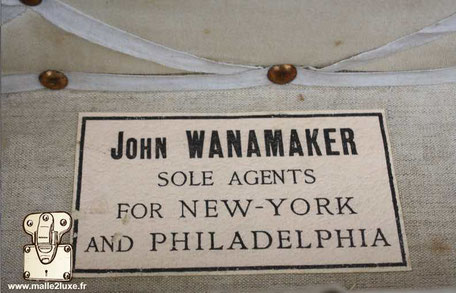 Etiquette agent John wanamaker Sole agents for New-York And philadelphia