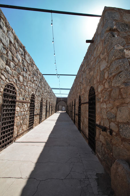 In the Mascot Serial "The Three Musketeers", the cells of the Yuma Penitentiary were used to jail John Wayne. 