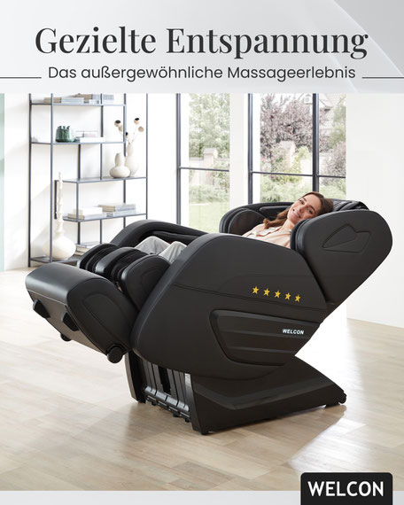Entdecken Sie medizinisch sinnvolle Massagesessel von Welcon. Fördern Sie Ihre Gesundheit und Ihr Wohlbefinden mit modernen Massagefunktionen. Jetzt informieren!
