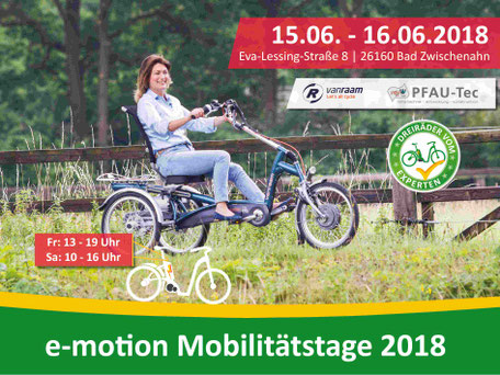 e-motion Dreirad Mobilitätstage in Bad-Zwischenahn