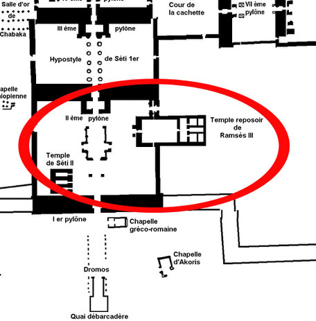 Karnak - Grande cour - Séthi II - Ramsès II - Pinedjem - Ramsès III - Chéchonq 