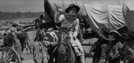 The location of the very first scene young John Wayne played in "The Big Trail".: at the banks of the Colorado, near Yuma, Arizona. 