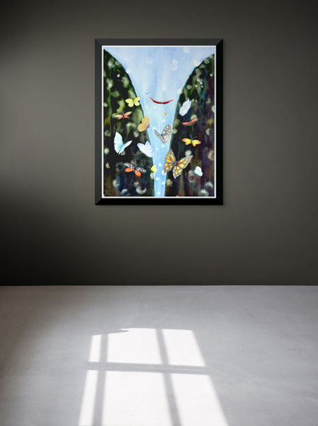"into the light", size: 36x51cm
