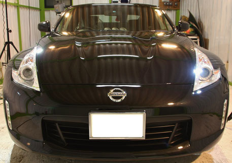 Ｚ３４黒の磨き・コーティング完成 スクラッチシールド 濃色車 ボディコーティング 所沢 三芳 ふじみ野